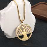 Family Tree Of Life Initials Name Necklace For Women