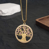 Family Tree Of Life Initials Name Necklace For Women