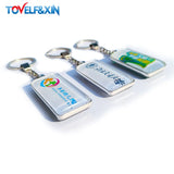 Family Group Photo Double Side Keychain Anime Logo DIY Car Key Ring