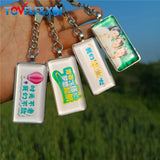 Family Group Photo Double Side Keychain Anime Logo DIY Car Key Ring