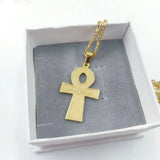 Personalized Ankh Cross Necklace Stainless Steel Jewelry