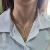 Personalized Ankh Cross Necklace Stainless Steel Jewelry