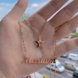 Double Layer Name Necklace For Women Personalized Heart Names Pendant Necklaces