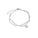 Geometric Pendant Name Bracelet Stainless Steel Jewelry