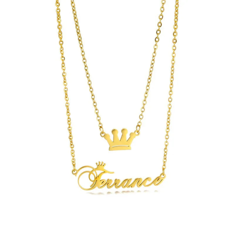 Double Layer Necklace Personalized Butterfly Pendant Necklace Women Jewelry