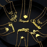Double Layer Necklace Personalized Butterfly Pendant Necklace Women Jewelry