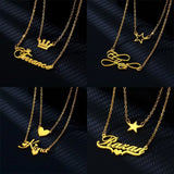 Double Layer Necklace Personalized Butterfly Pendant Necklace Women Jewelry