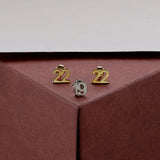 Numbers Stainless Steel Stud Earrings For Women Personalized