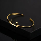Personalized Stainless Steel Arabic Name Bangle for Women