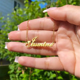 Personalized Stainless Steel Name Necklace Initial Letter Choker Chain
