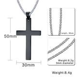 Titanium Cross Necklace Stainless Steel Prayer Choker
