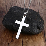 Titanium Cross Necklace Stainless Steel Prayer Choker