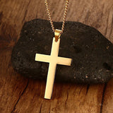 Titanium Cross Necklace Stainless Steel Prayer Choker