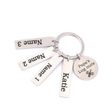 Personalized Kids Names Keyring for Dad - Family Memorial Gift