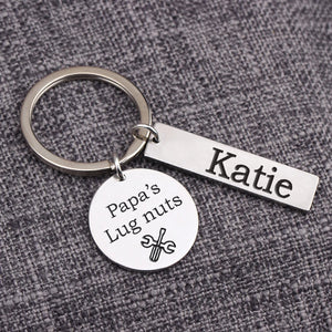 Personalized Kids Names Keyring for Dad - Family Memorial Gift