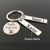 Personalized Kids Names Keyring for Dad - Family Memorial Gift