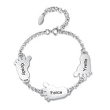 Personalized Stainless Steel Name Bracelet for Women - Adjustable Round Bangle
