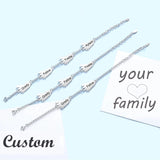 Personalized Stainless Steel Name Bracelet for Women - Adjustable Round Bangle