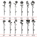 Rose Name Necklace Personalized Stainless Steel Pendant Choker