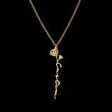 Rose Name Necklace Personalized Stainless Steel Pendant Choker