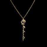 Rose Name Necklace Personalized Stainless Steel Pendant Choker