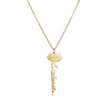 Rose Name Necklace Stainless Steel Personalized Choker Pendant