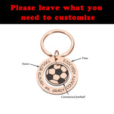 Personalized Football Keychain with Name and Jersey Number