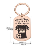 Personalized Football Keychain with Name and Number
