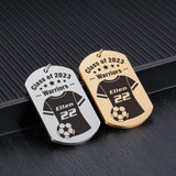 Personalized Football Keychain with Name and Number