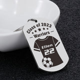 Personalized Football Keychain with Name and Number