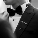 Personalized Stainless Steel Suit Name Pins for Formal Occasions