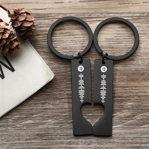 Engraving Photo Keychain Personalized Carvering Voice Necklace Engraved Name