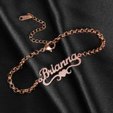 Frosted Name Bracelet Personalized Placer Name Bracelet Stainless Steel Jewelry