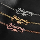 Frosted Name Bracelet Personalized Placer Name Bracelet Stainless Steel Jewelry