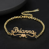 Frosted Name Bracelet Personalized Placer Name Bracelet Stainless Steel Jewelry
