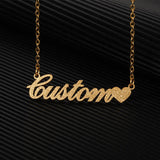 Frosted Name Necklace Personalized Stainless Steel Butterfly Pendant