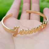 Personalized Name Bracelet Stainless Steel Bangle for Kids and Women