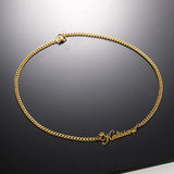 Custom Crown Name Necklace Women Men Jewelry Stainless Steel Personalized
