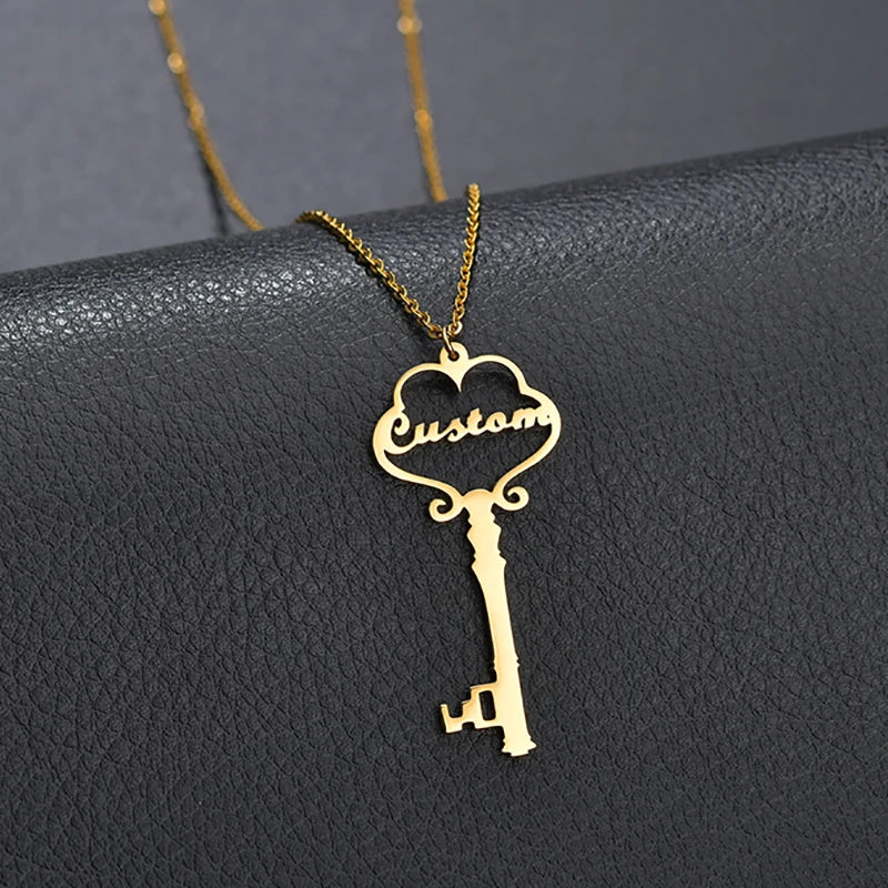 Personalized Key Choker Necklace - Letter Pier