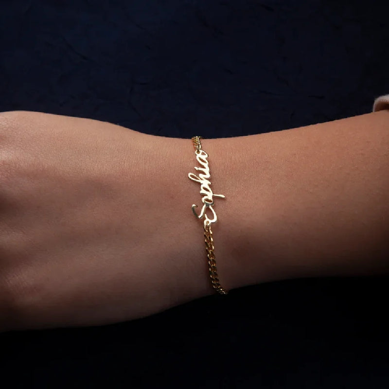 Personalized Name Bracelet Stainless Steel Pendant Jewelry