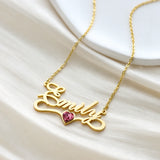 December Birthstone Heart Necklace Set for Women