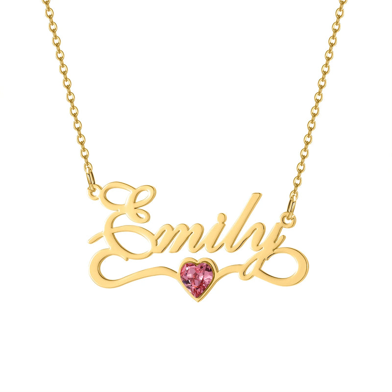 December Birthstone Heart Necklace Set for Women