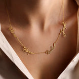 Custom Name Necklace for Women, Stainless Steel Choker Chain Pendant