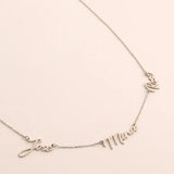 Custom Name Necklace for Women, Stainless Steel Choker Chain Pendant