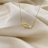 Personalized Daisy Name Necklace, Flower Jewelry