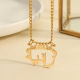 Butterflies&Heart Necklace Arabic Name Pendant