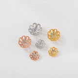 Hollow Flower Set Pearl Beaded Spacer DIY Bracelet Necklace Headpiece