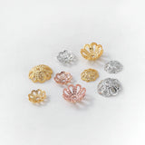 Hollow Flower Set Pearl Beaded Spacer DIY Bracelet Necklace Headpiece