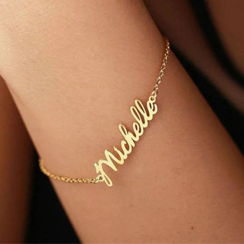 Sterling Silver & 18k Plated Nameplate Bracelet