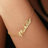Sterling Silver & 18k Plated Nameplate Bracelet